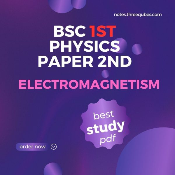 B.Sc. 1st physics paper 2nd electromegnatism Shekhawati University 2023