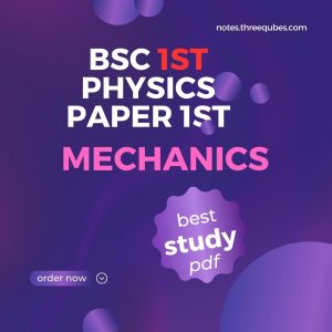 B.Sc. 1st physics paper 1st Mechanics Shekhawati University 2023
